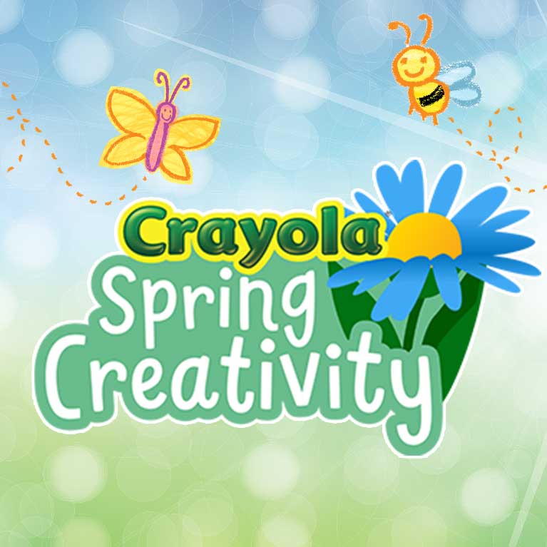 Crayola Spring Creativity with blue and yellow flower