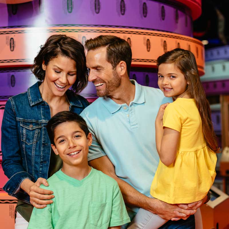 Family having indoor fun