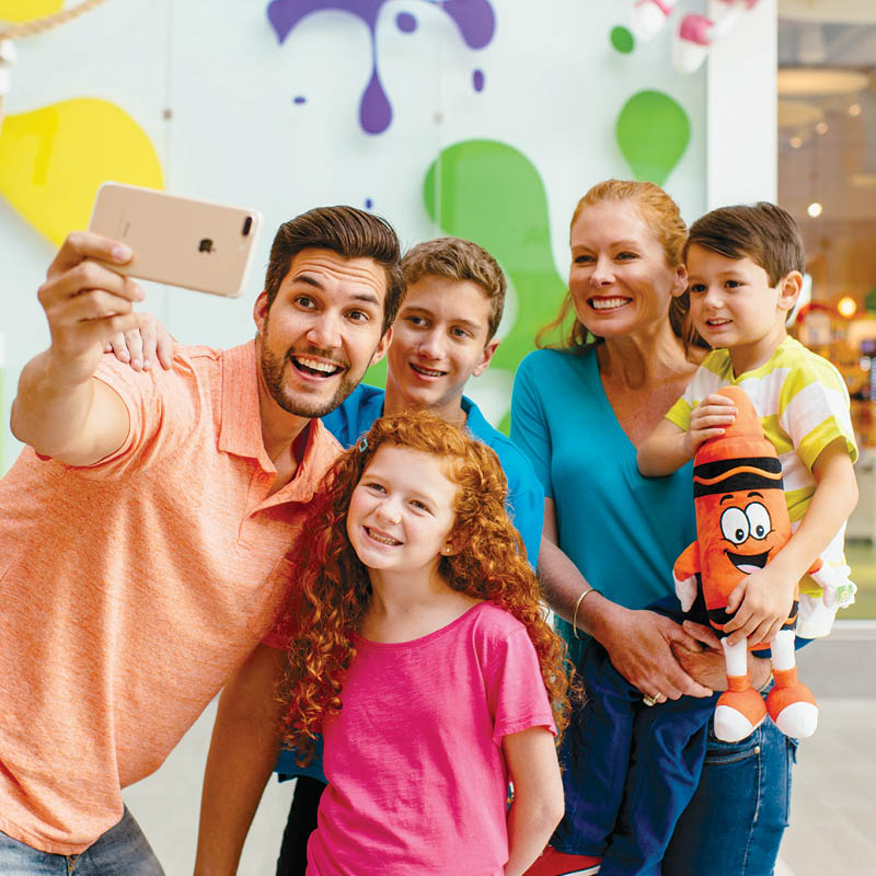 Family taking a selfie