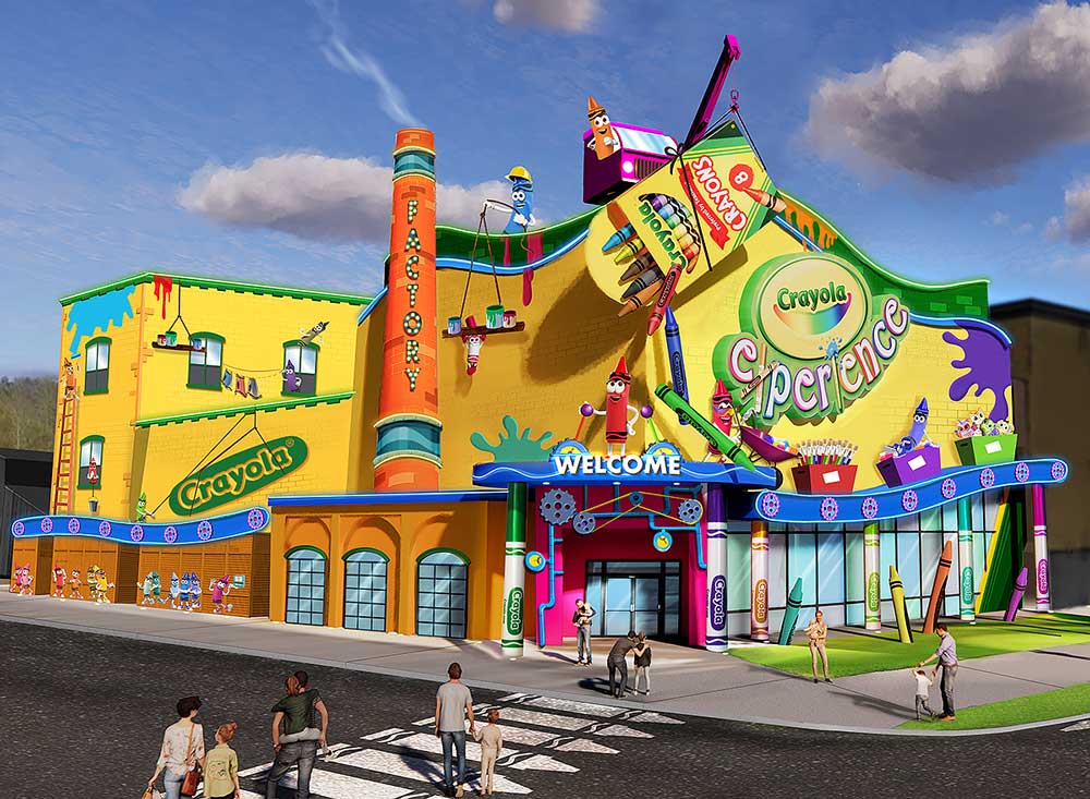 Artist rendering of Crayola Experience Pigeon Forge