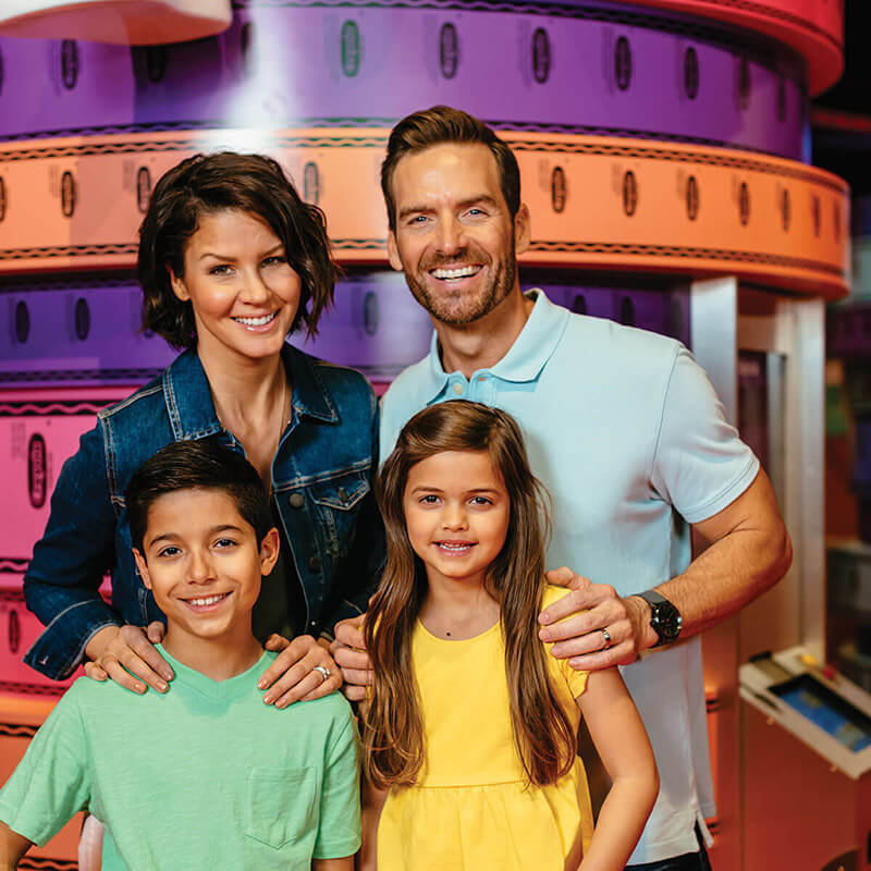 A family at Crayola Experience