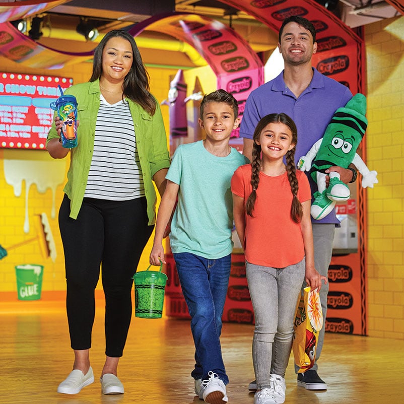 Family enjoying Crayola Experience