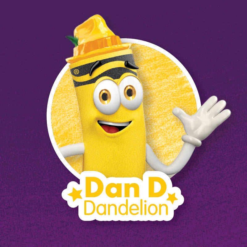 Retired character "Dan D" waving