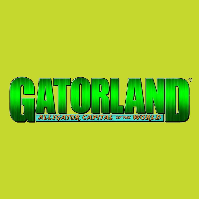 Gatorland logo on a green background