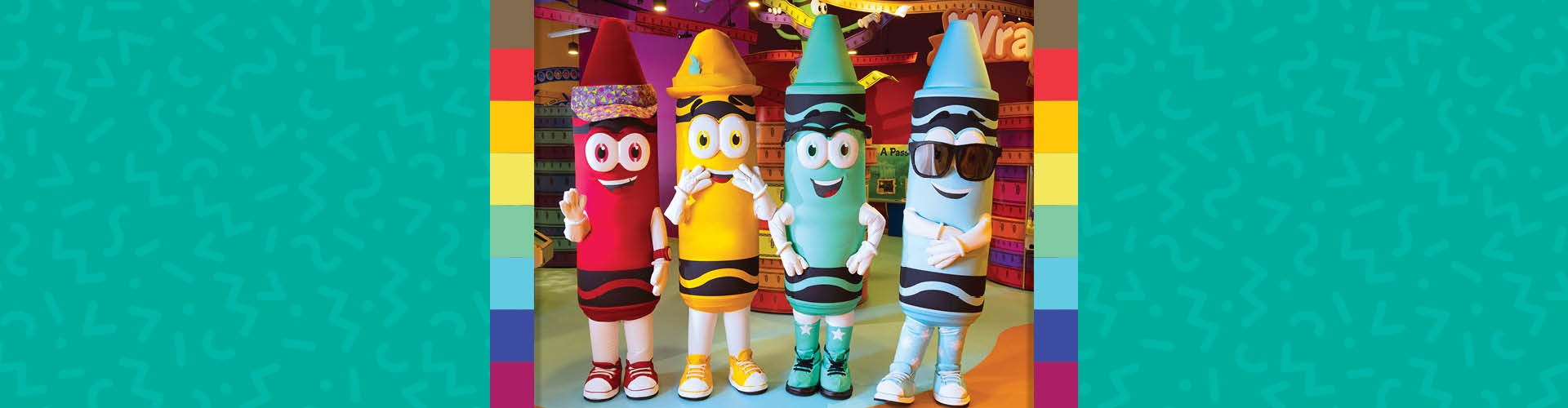 Four retired crayon characters
