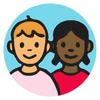 Two children from Generation Alpha