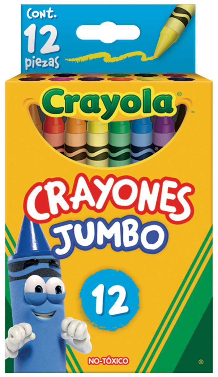 12 Crayones Jumbo vista frontal
