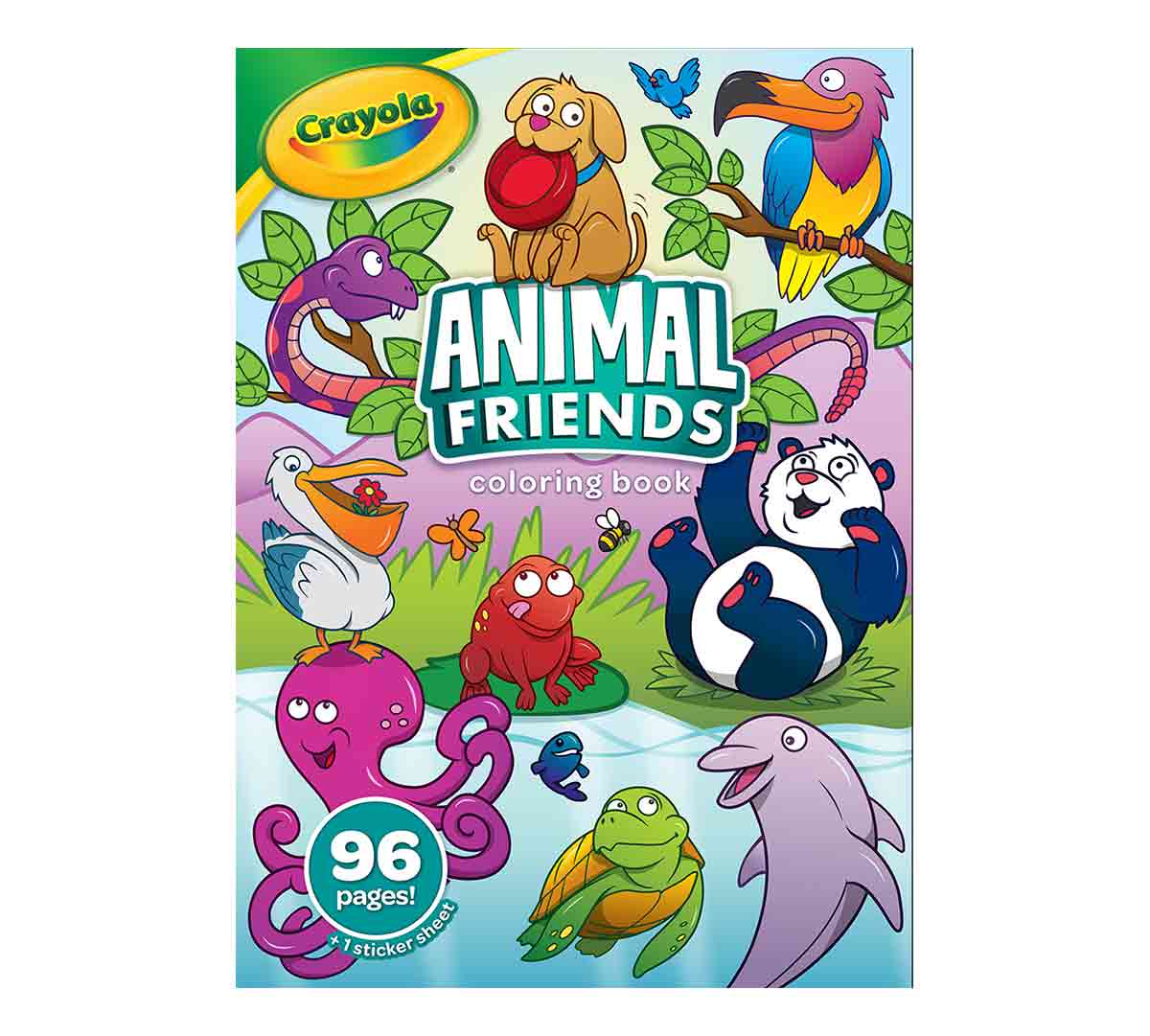 Animal Friends Coloring Book  96 Animal Coloring Pages Front of Book