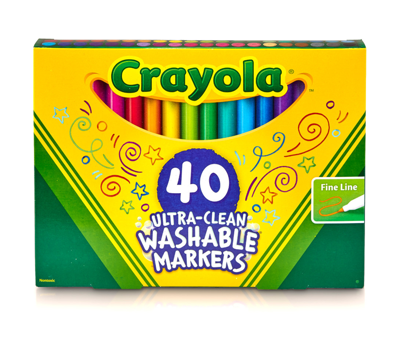 Ultra-clean markers, fine line, 40 count. front view.
