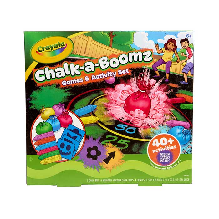 Crayola Chalk-A-Boomz Games & Activity Set front view.