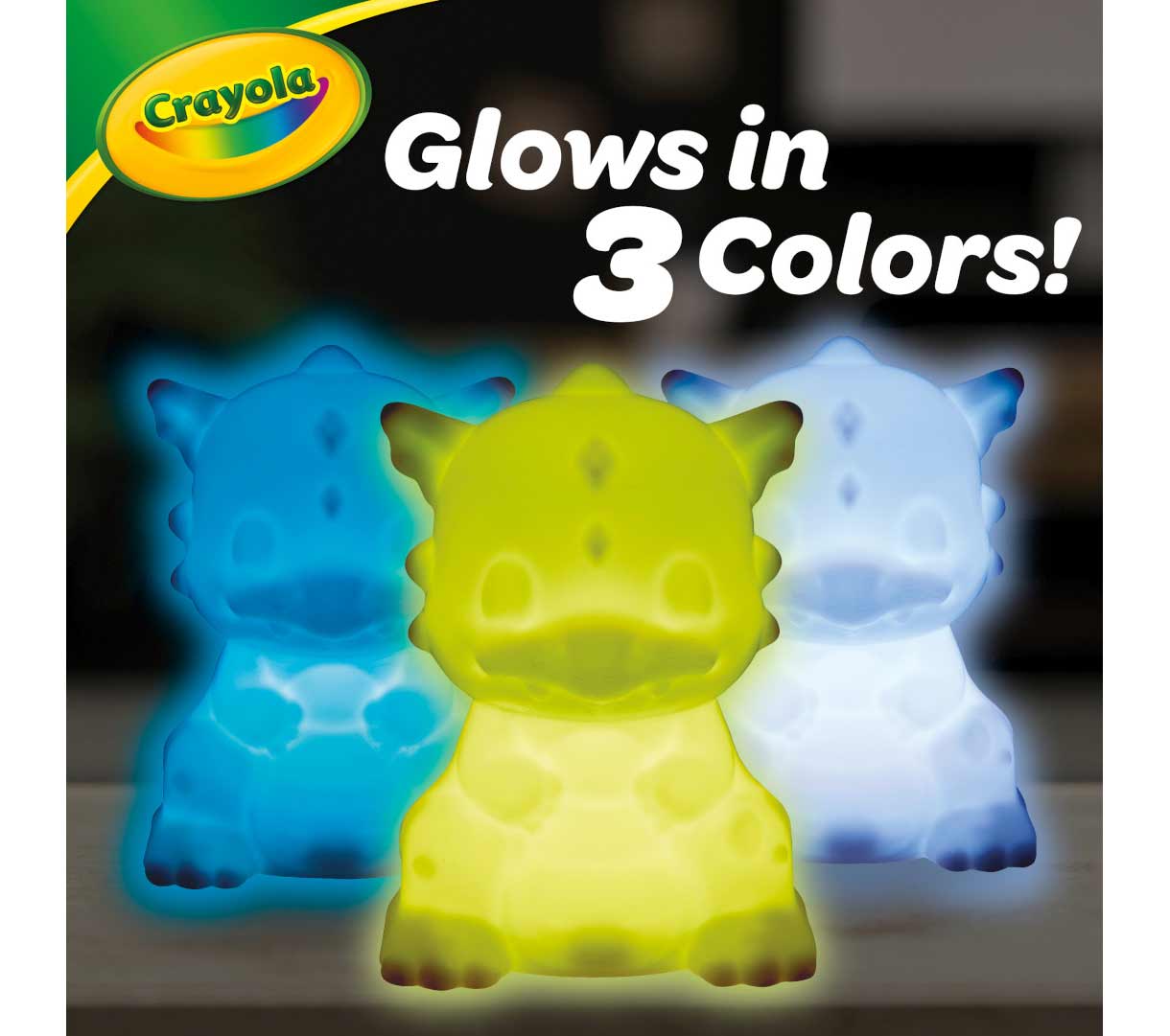 Light-Ups Dragon glows in 3 colors!