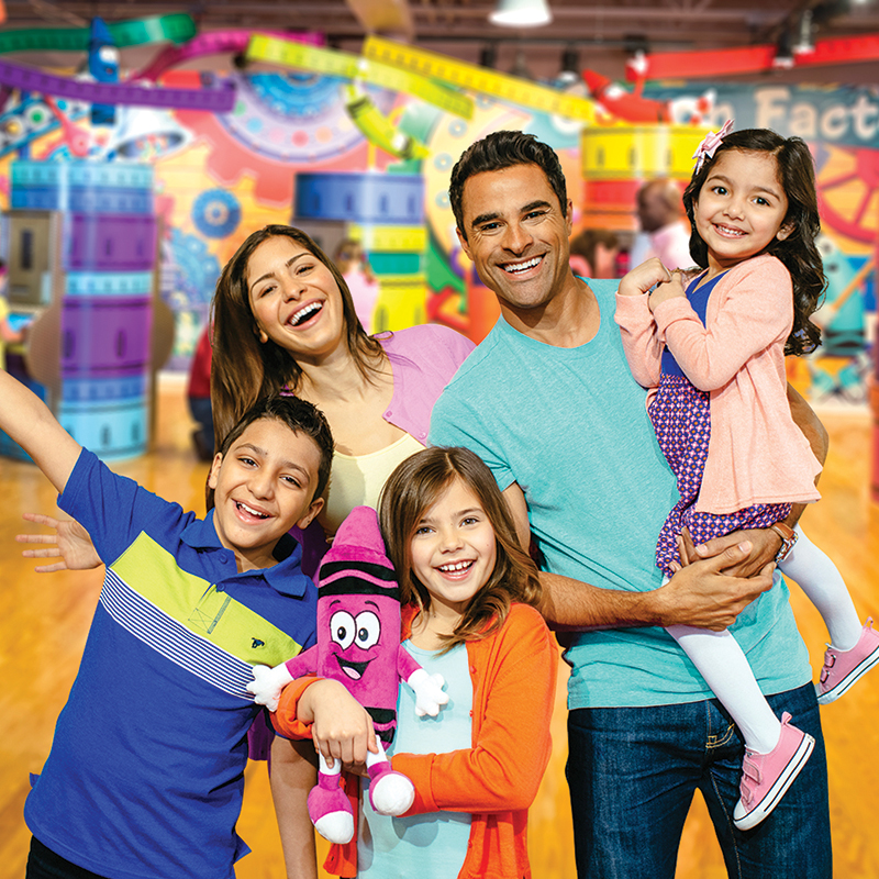 Family with children at Crayola Experience